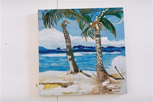 Beach, Oil on Aluminium