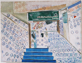 Abdullah shah Ghazi 'Mazaar' 2, Oil on Vinyl