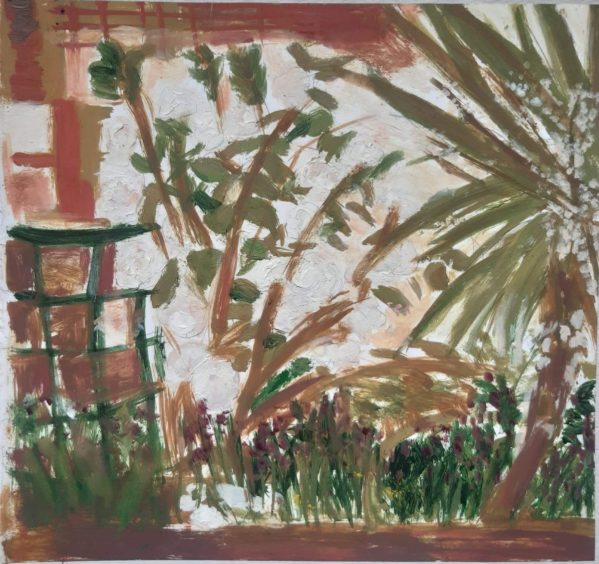 Garden, Oil on Paper
