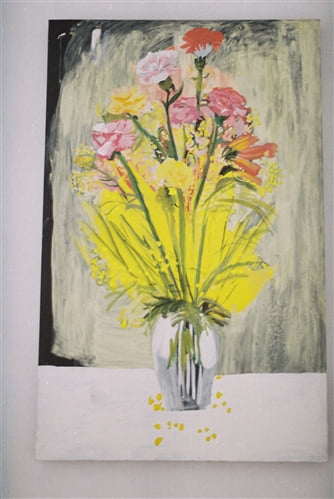 When in Berlin Spring Flowers, Oil on Canvas