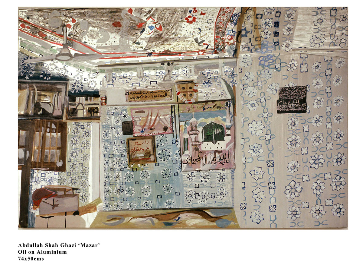 Abdullah Shah Ghazi Mazar, Oil on Aluminium